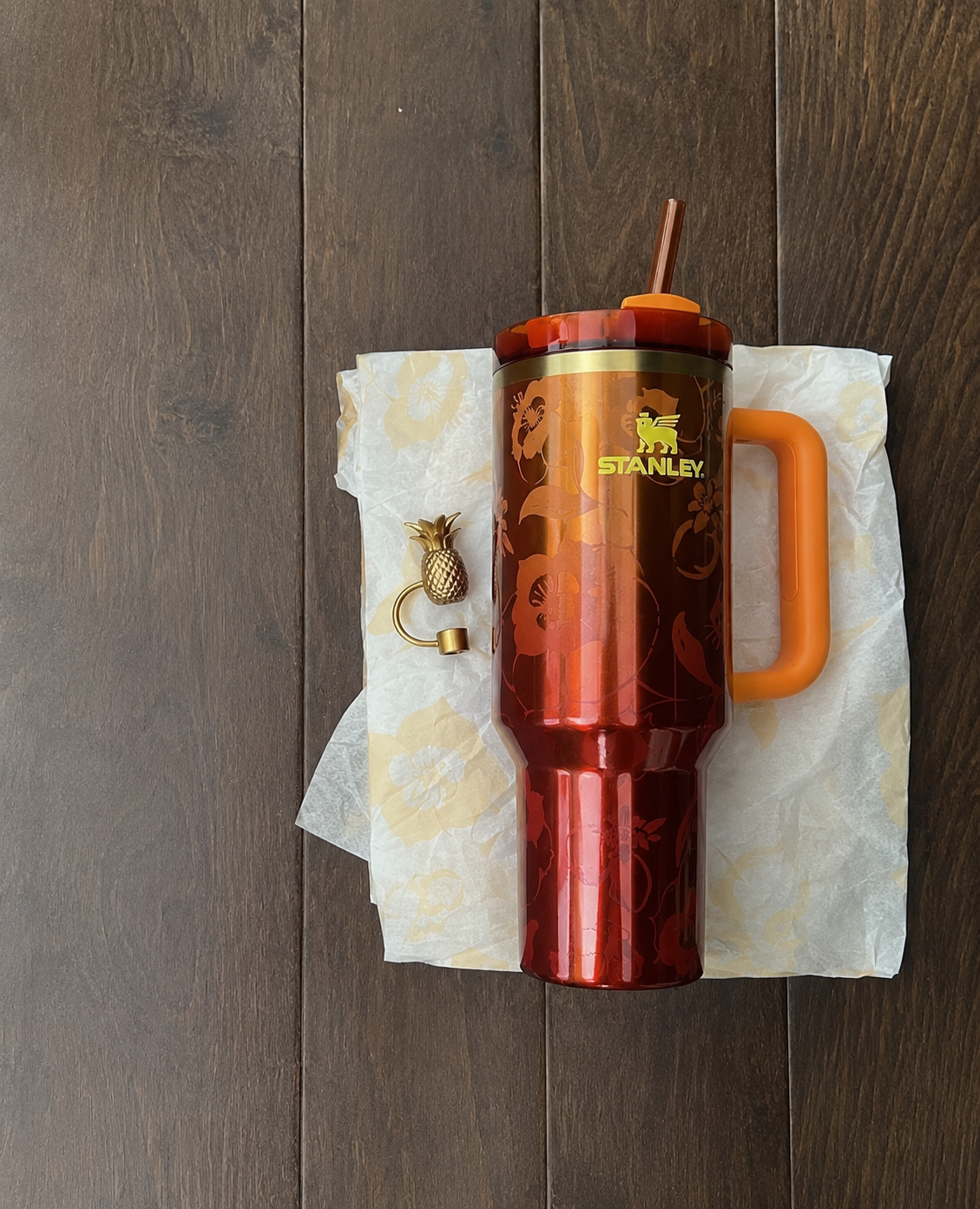 Stanley Quencher 40oz Tumbler – Red Floral
