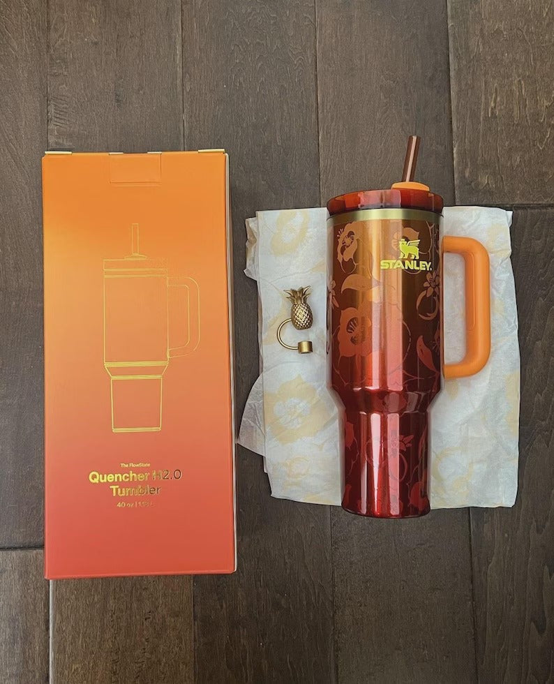 Stanley Quencher 40oz Tumbler – Red Floral